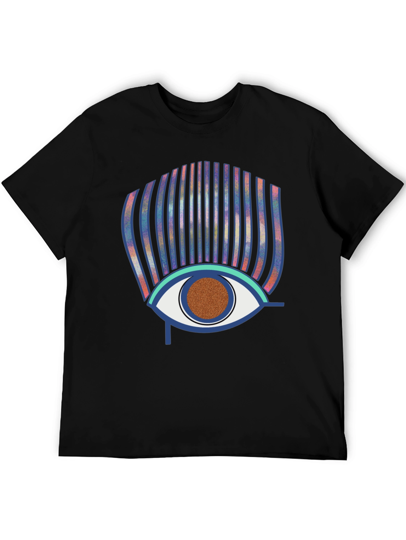 Eye of Horus Graphic Print Black T-Shirt