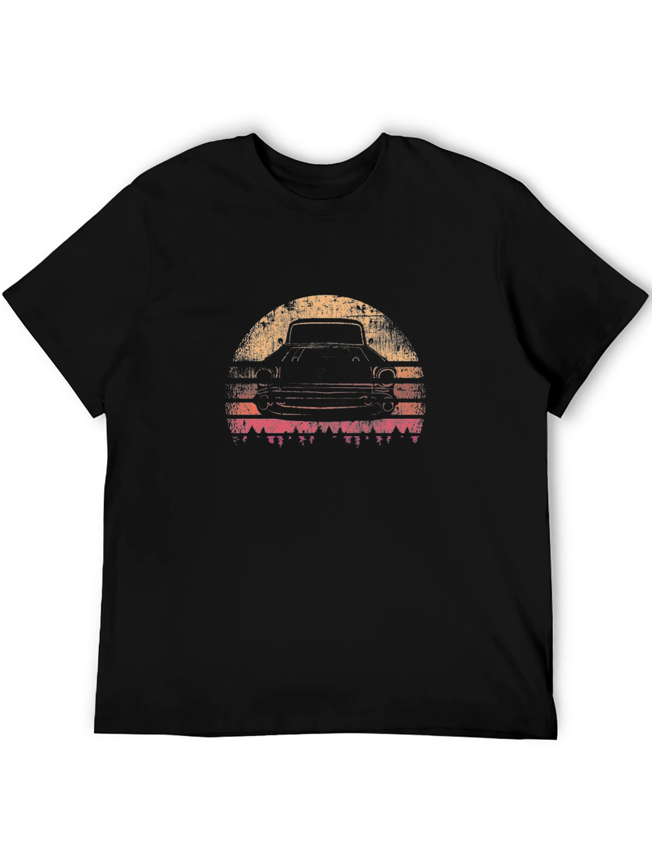 Vintage Car Silhouette T-Shirt - Retro Style