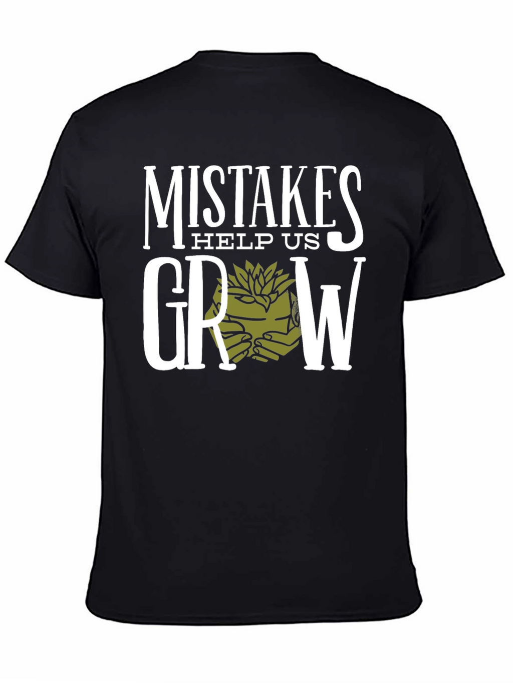 Mistakes Help Us Grow Graphic T-Shirt - Black