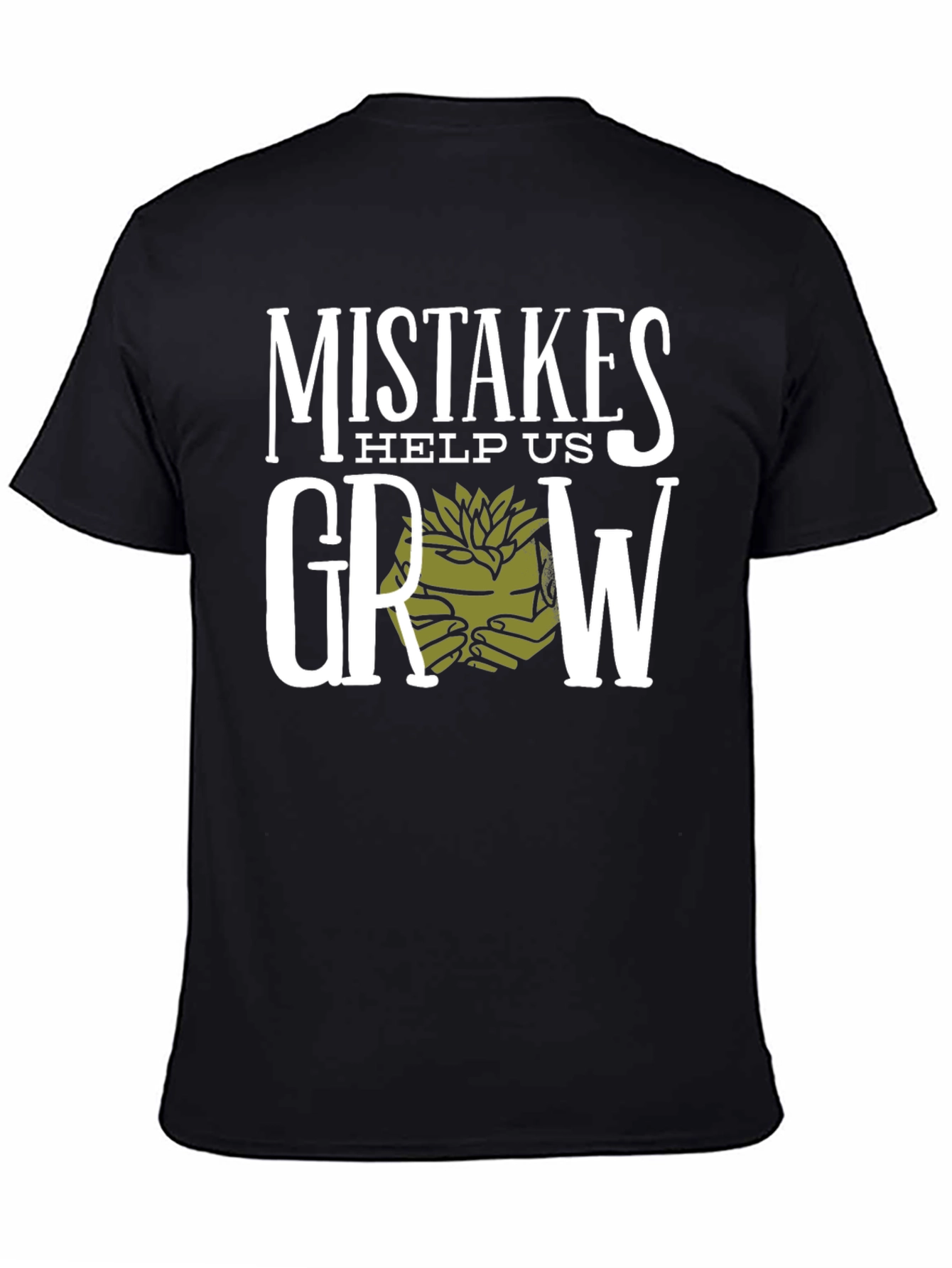 Mistakes Help Us Grow Graphic T-Shirt - Black