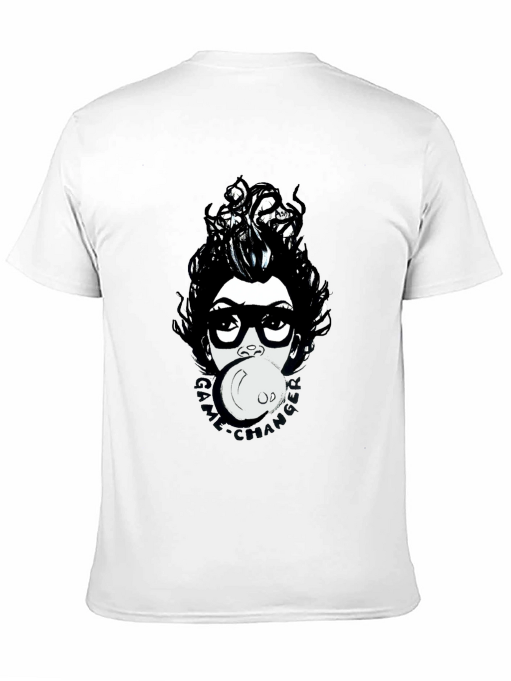 Funky Graphic Print T-Shirt - Bubble Gum Girl