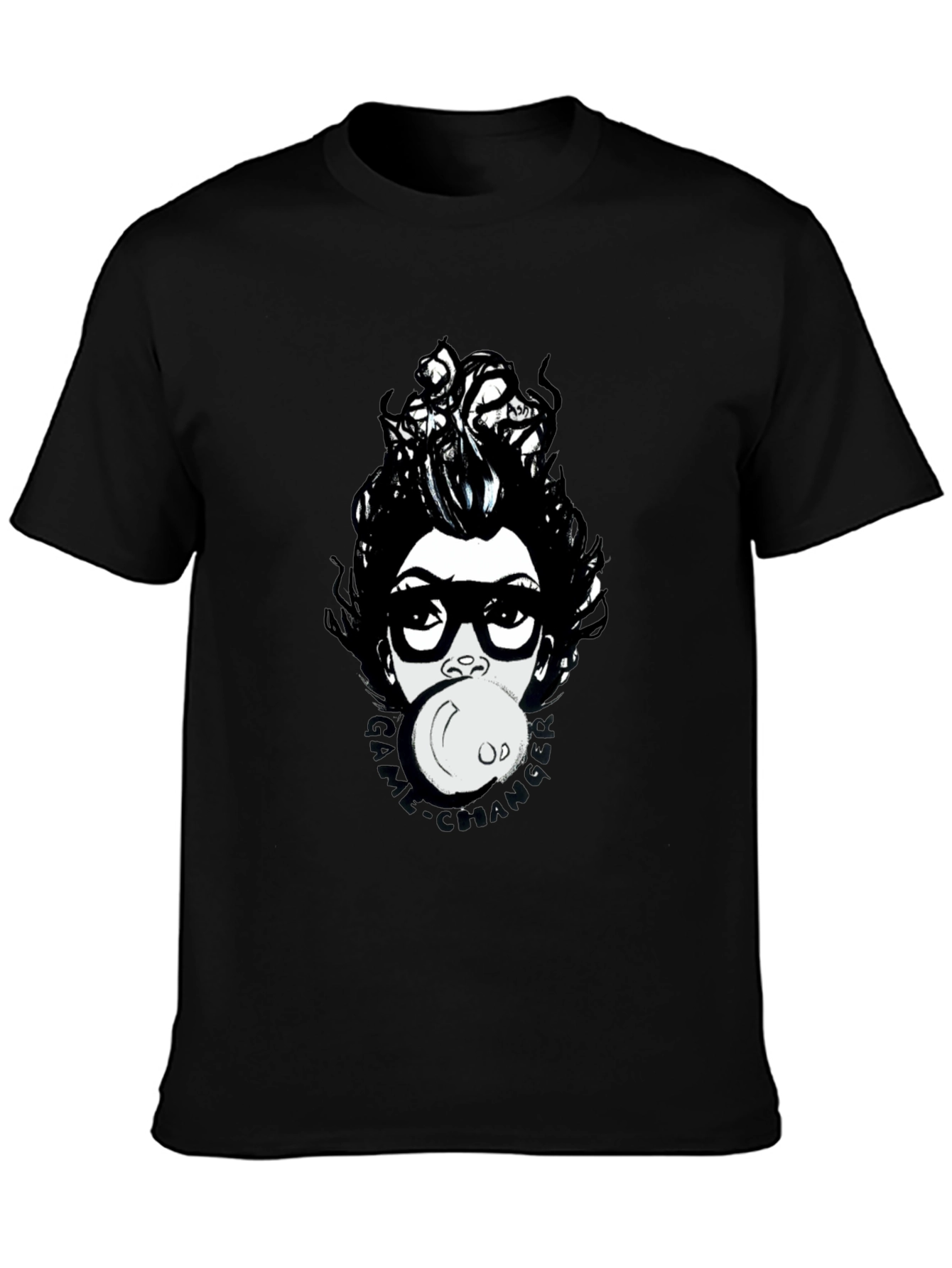 Funky Graphic Print T-Shirt - Bubble Gum Girl