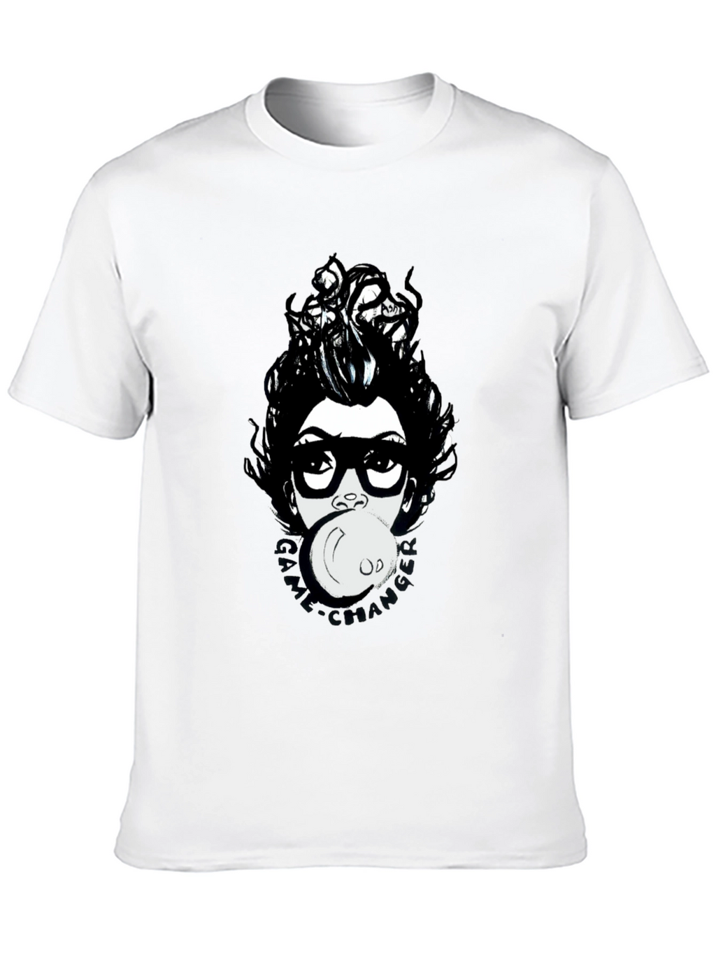 Funky Graphic Print T-Shirt - Bubble Gum Girl