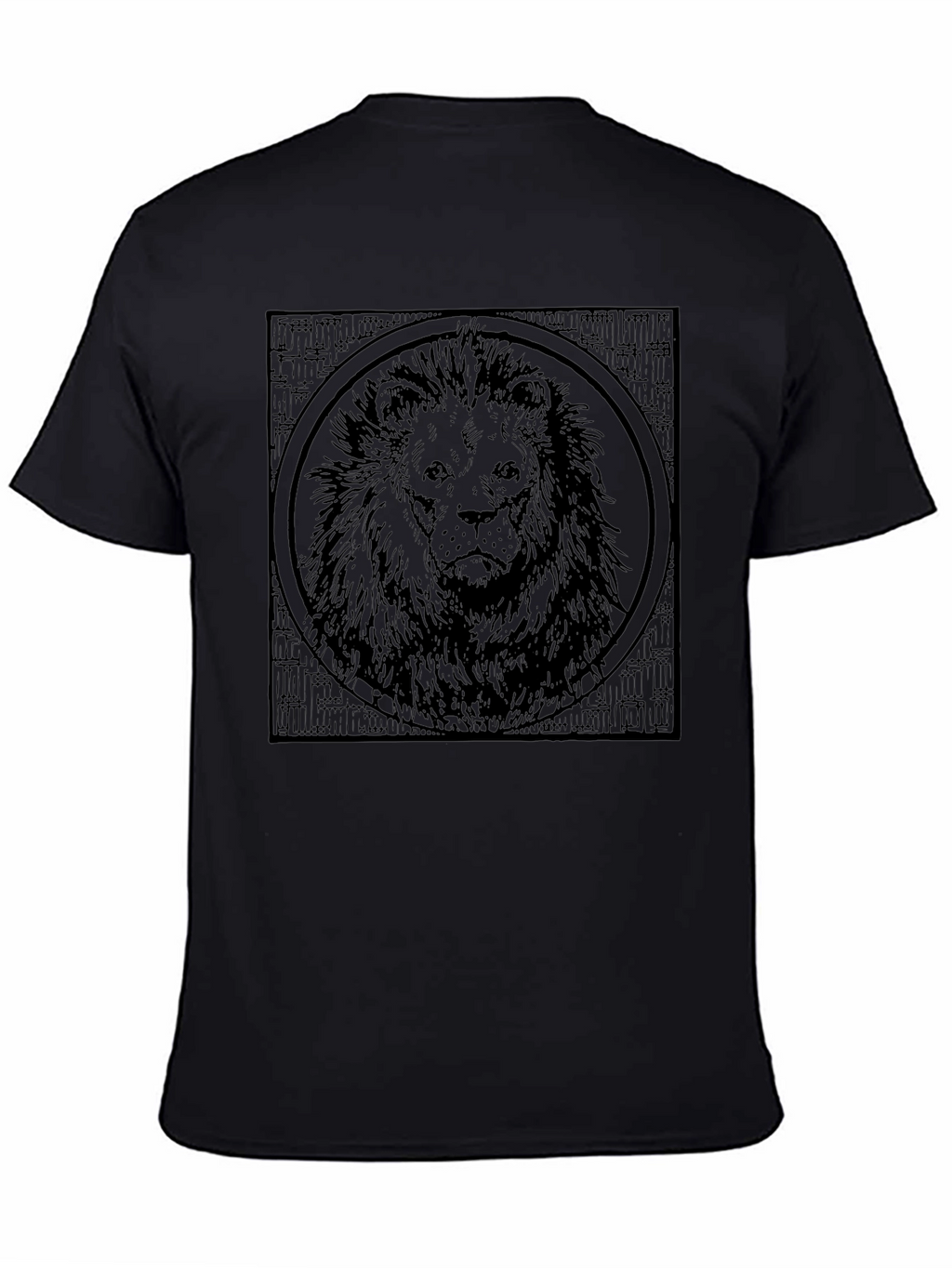 Lion Graphic Print Mens Black T-Shirt