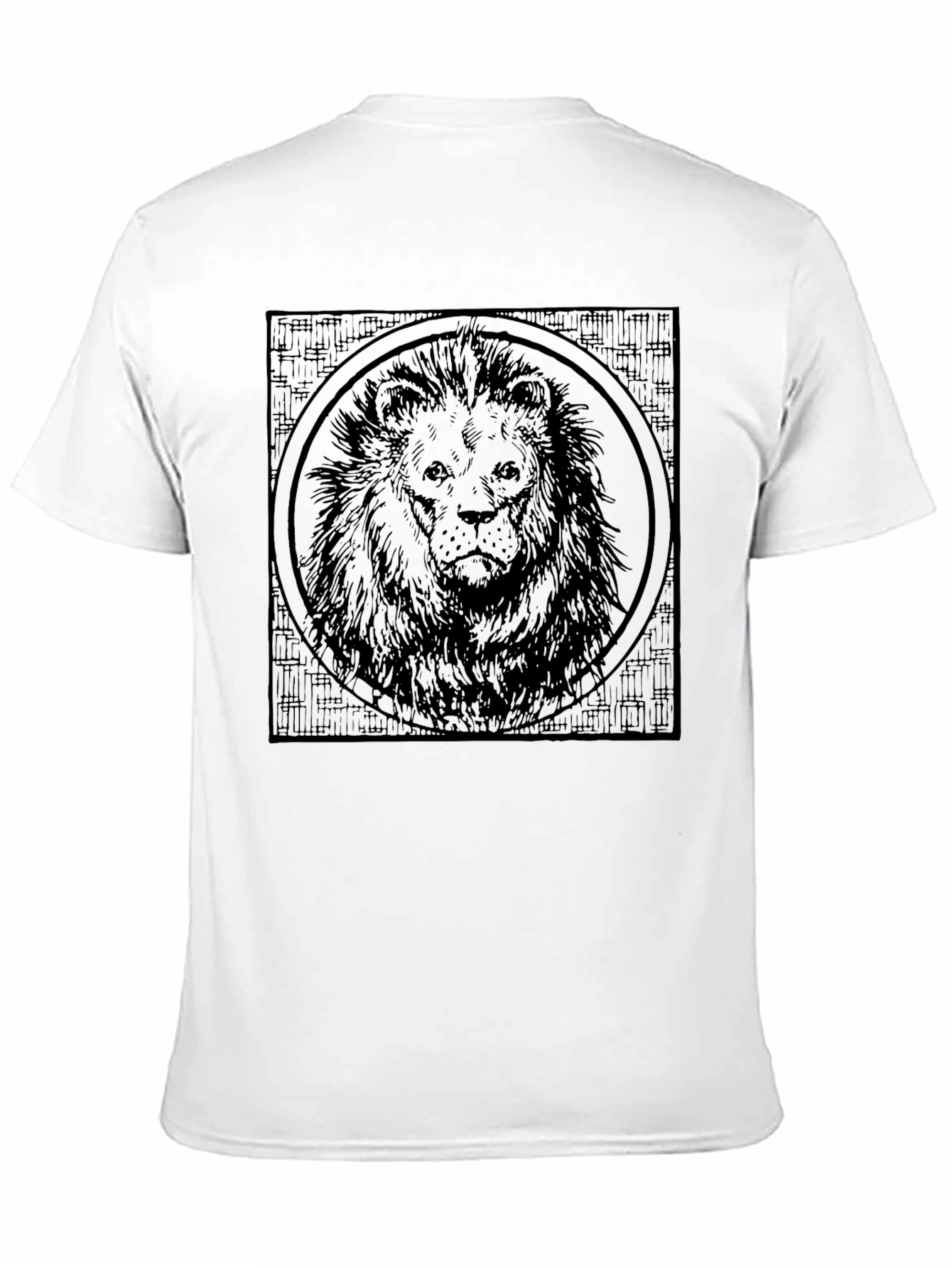 Lion Graphic Print Mens Black T-Shirt