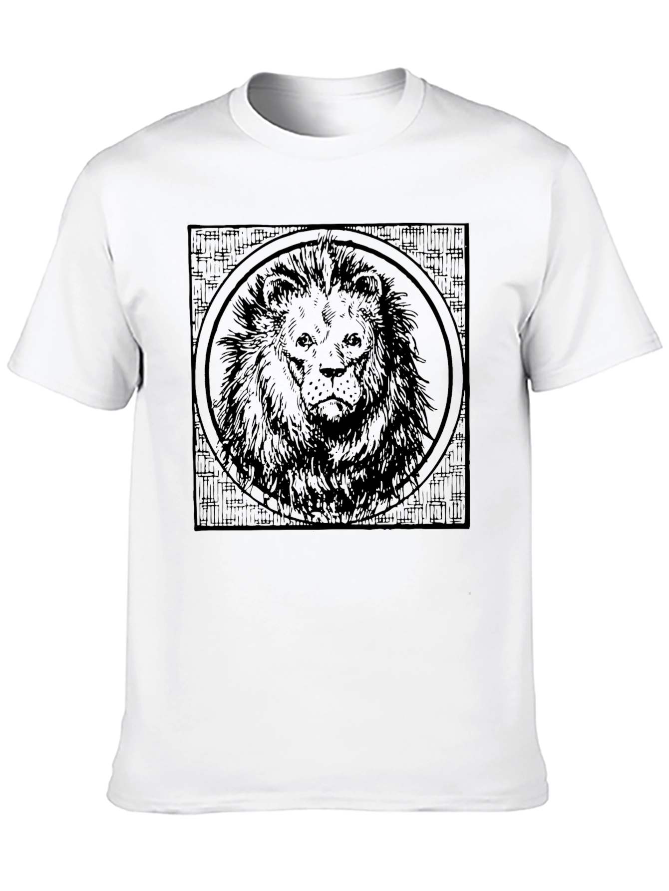 Lion Graphic Print Mens Black T-Shirt