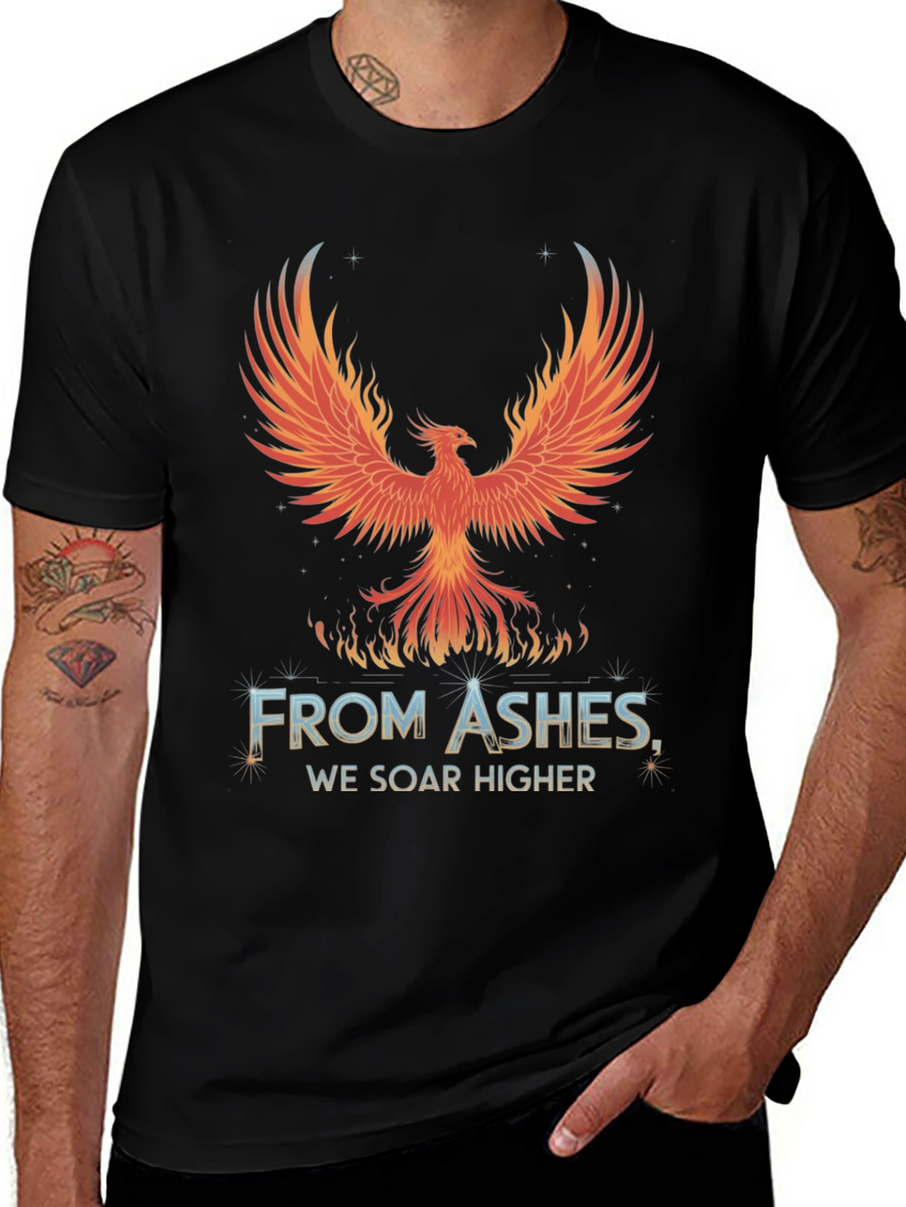 Phoenix Rising T-Shirt - From Ashes We Soar Higher