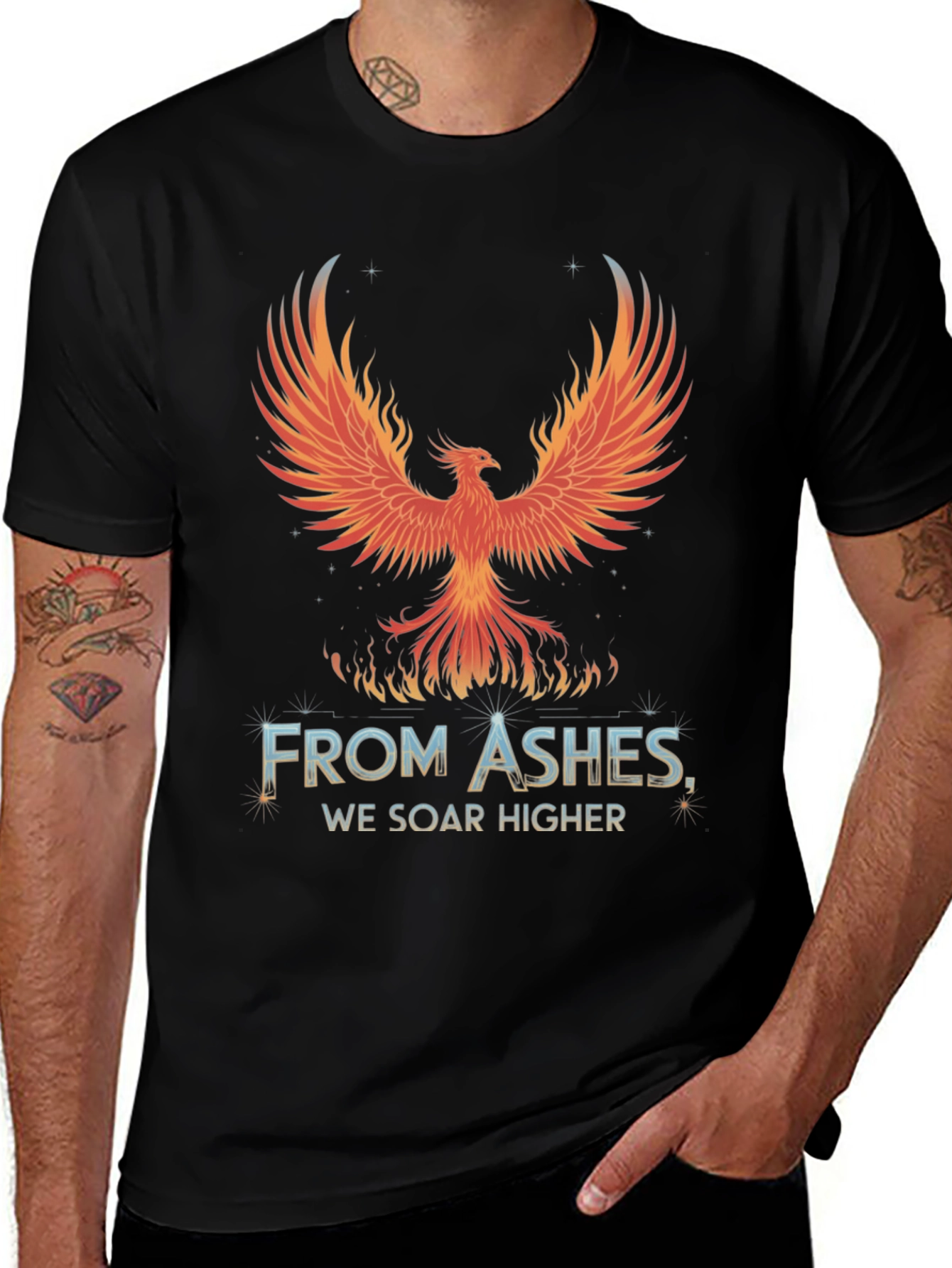 Phoenix Rising T-Shirt - From Ashes We Soar Higher