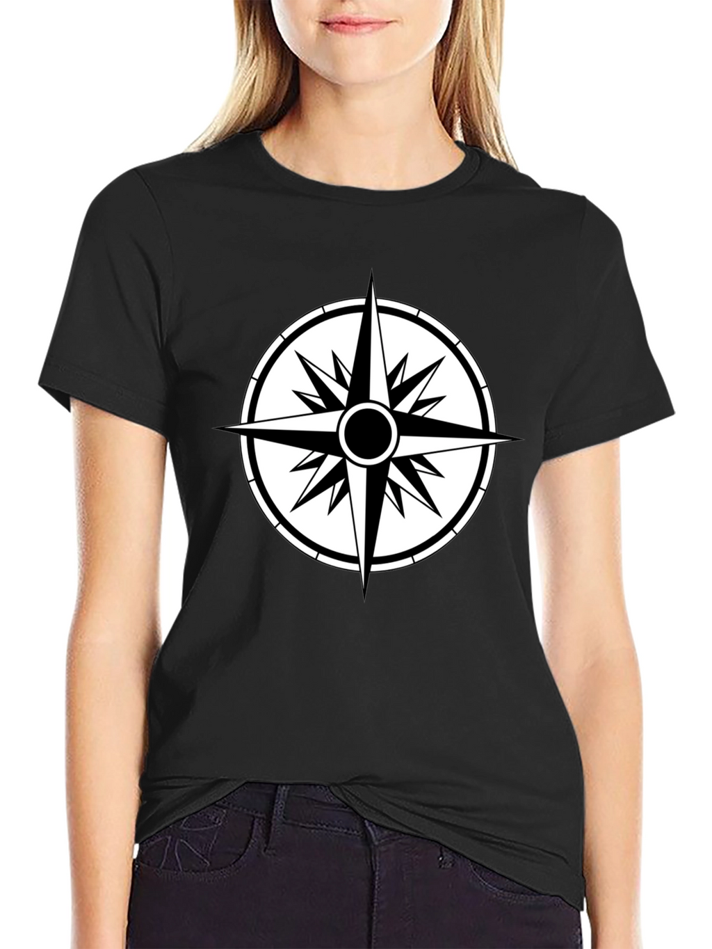 Compass Graphic Black T-Shirt