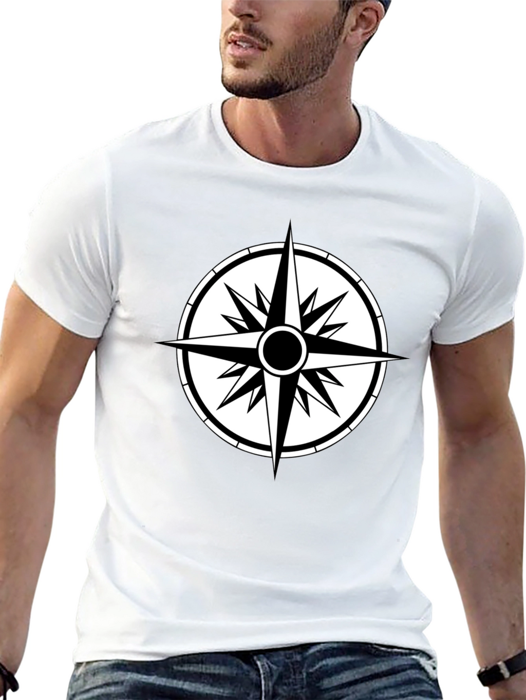 Compass Graphic Black T-Shirt