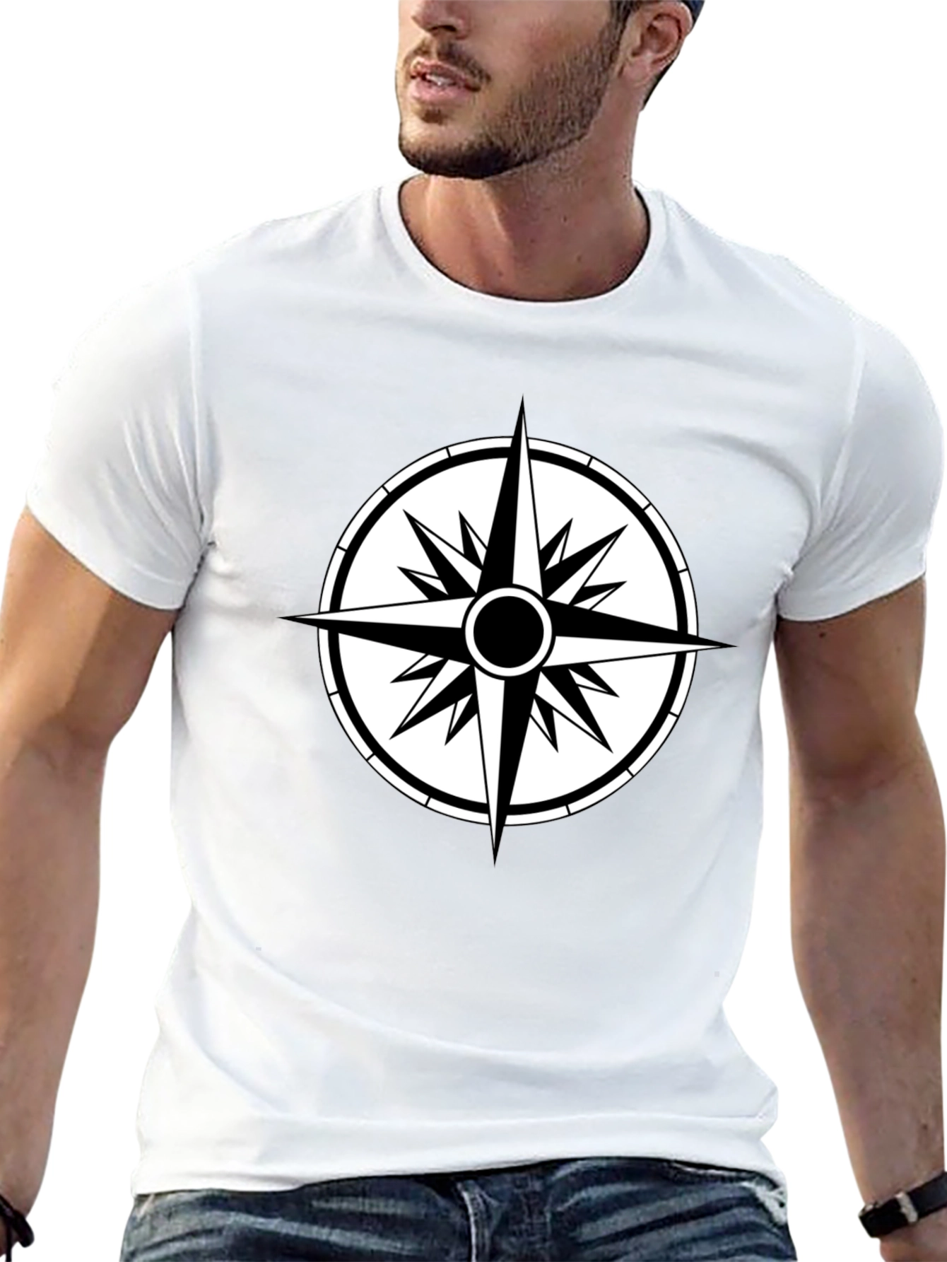 Compass Graphic Black T-Shirt