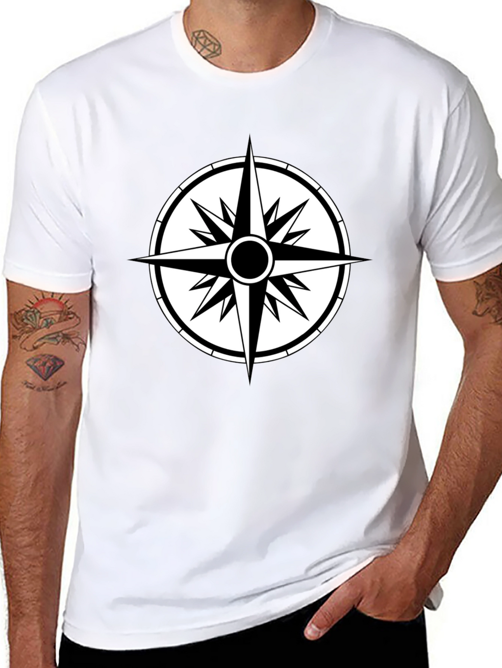 Compass Graphic Black T-Shirt