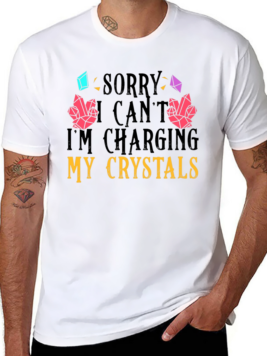 Charging Crystals Graphic T-Shirt