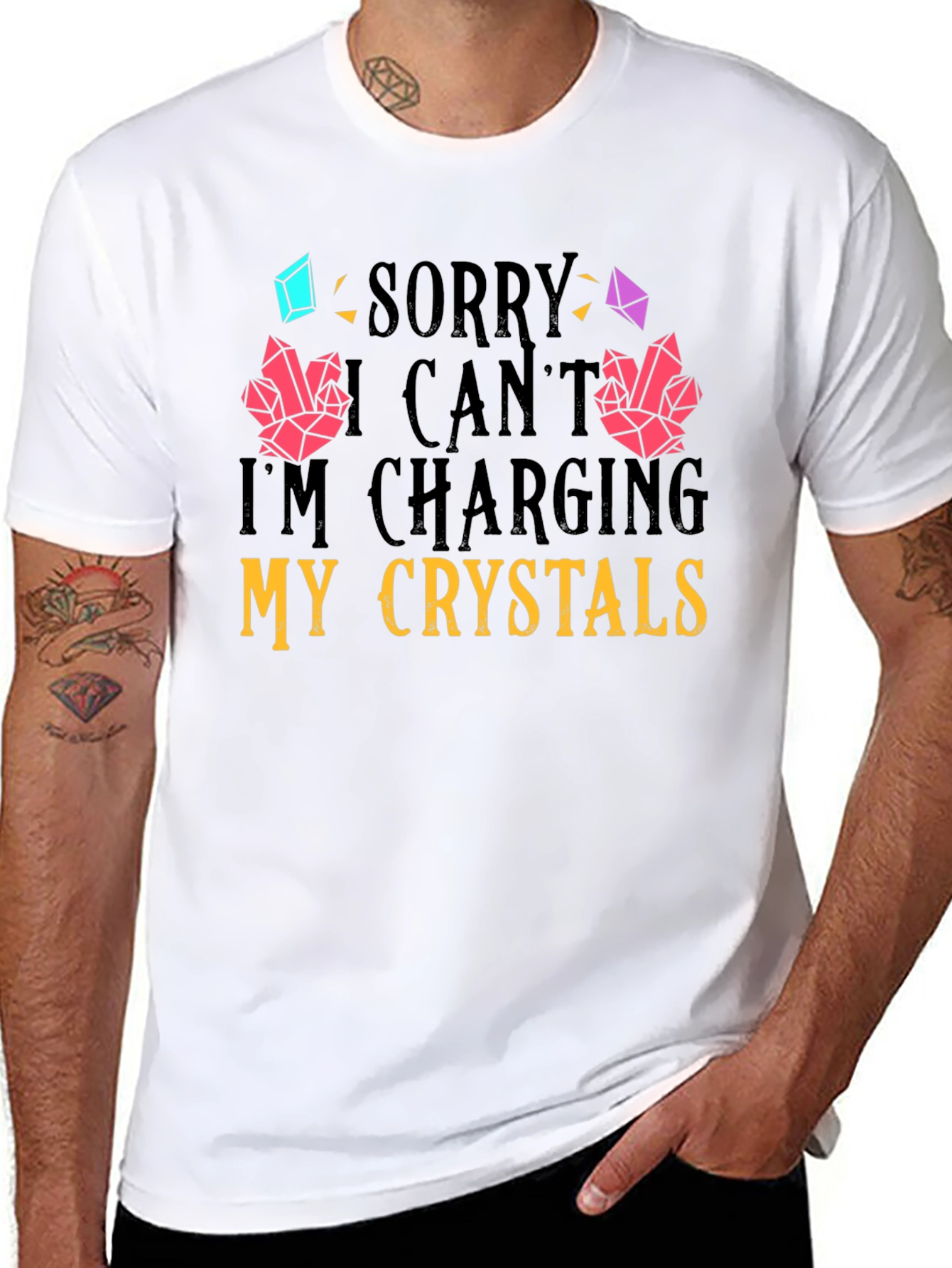 Charging Crystals Graphic T-Shirt
