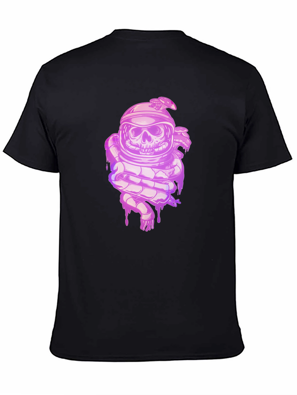 Skull Astronaut Graphic Tee - Black