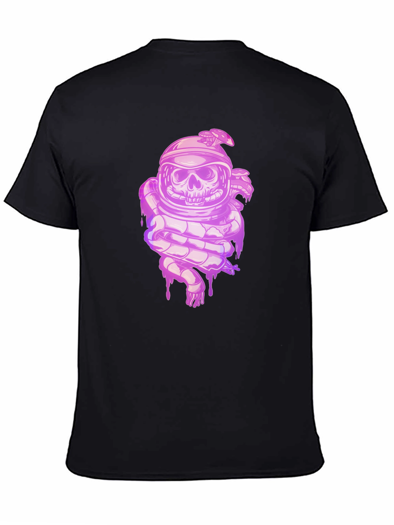 Skull Astronaut Graphic Tee - Black