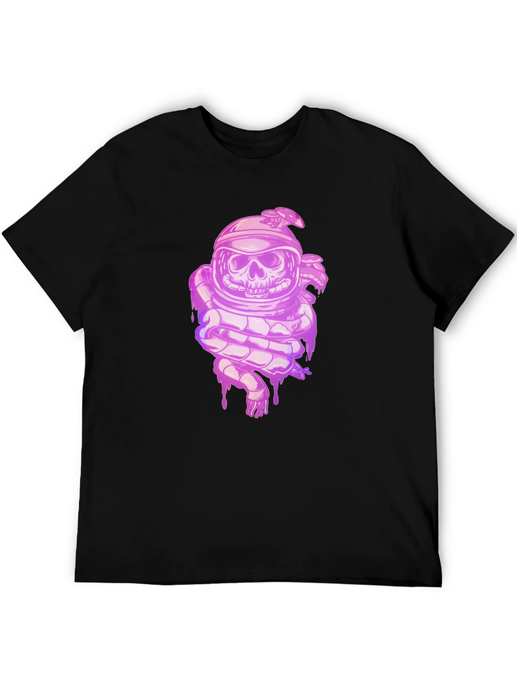 Skull Astronaut Graphic Tee - Black