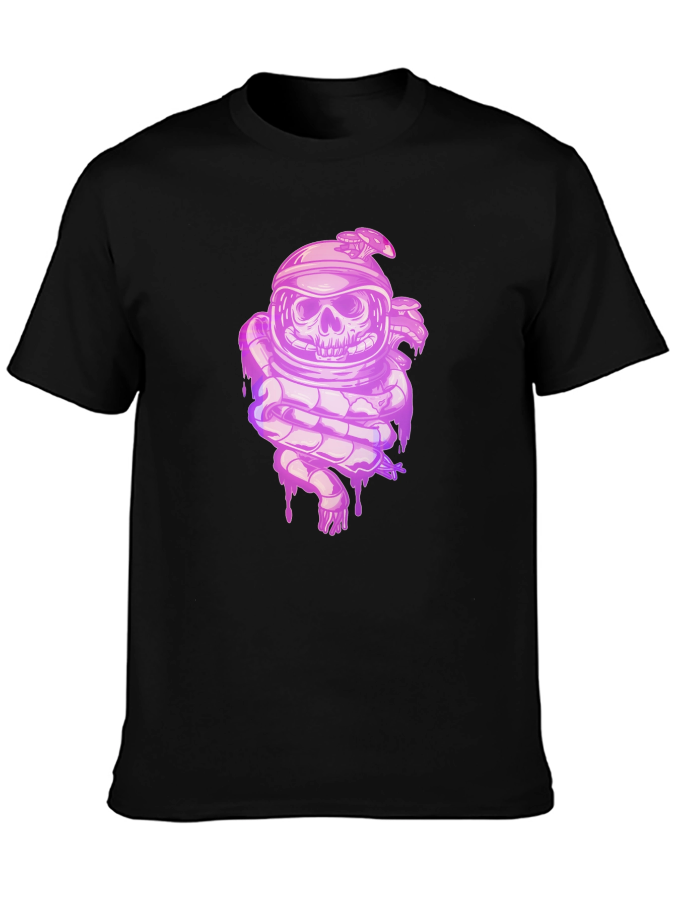 Skull Astronaut Graphic Tee - Black