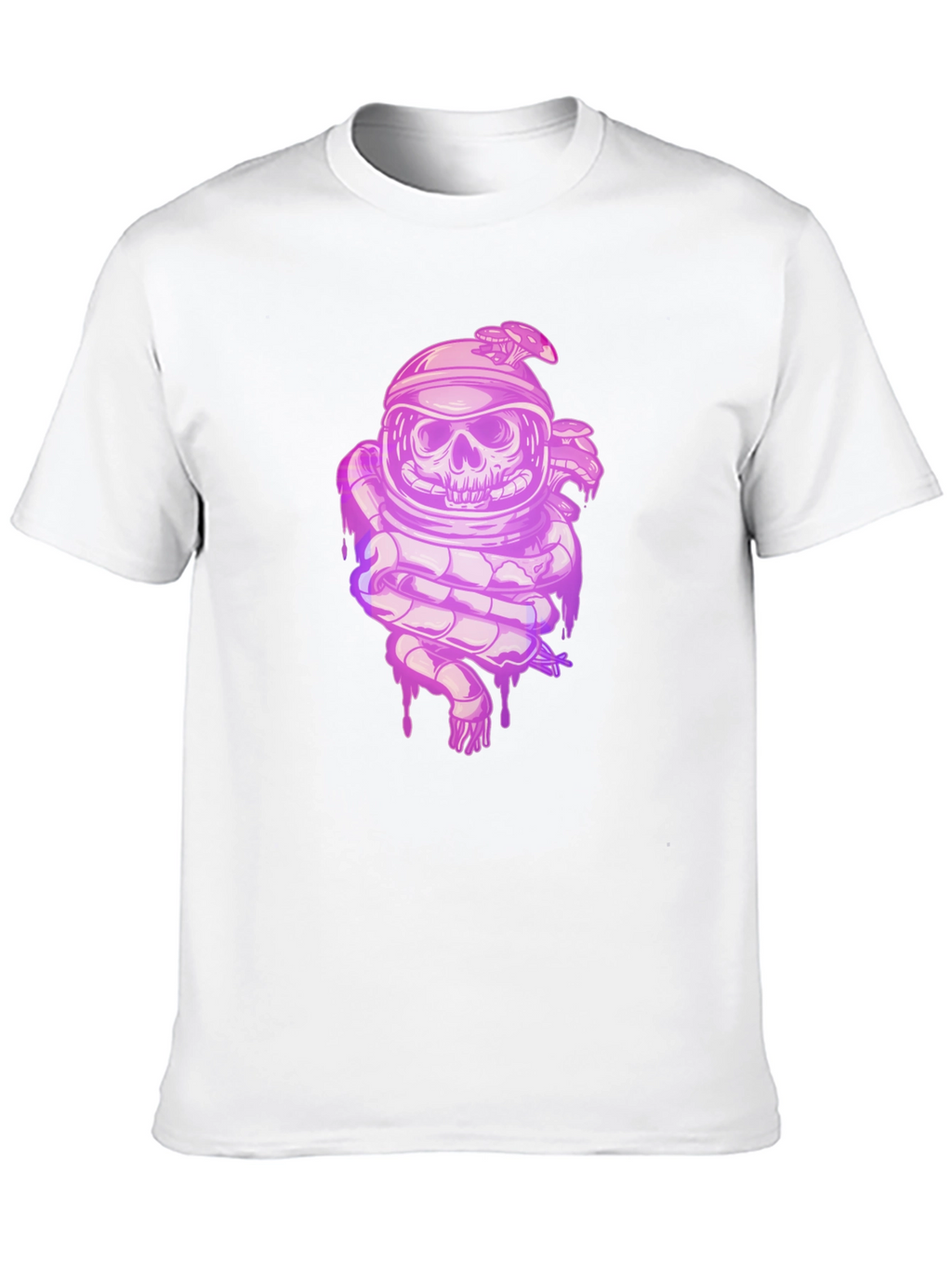 Skull Astronaut Graphic Tee - Black