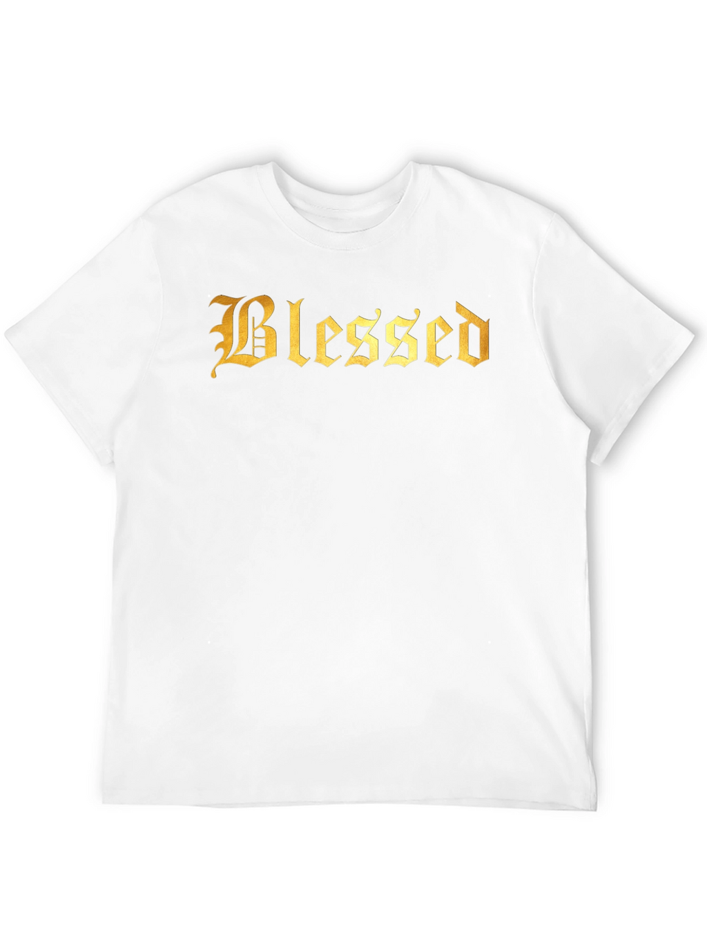 Blessed Gold Graphic Black T-Shirt