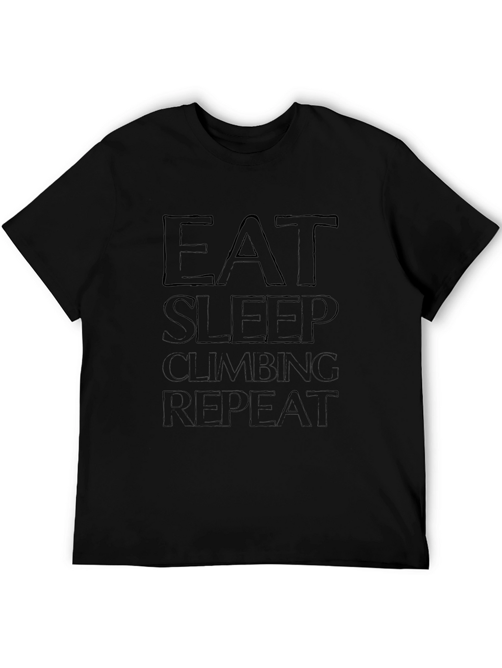 Eat Sleep Climbing Repeat Black Graphic Tee