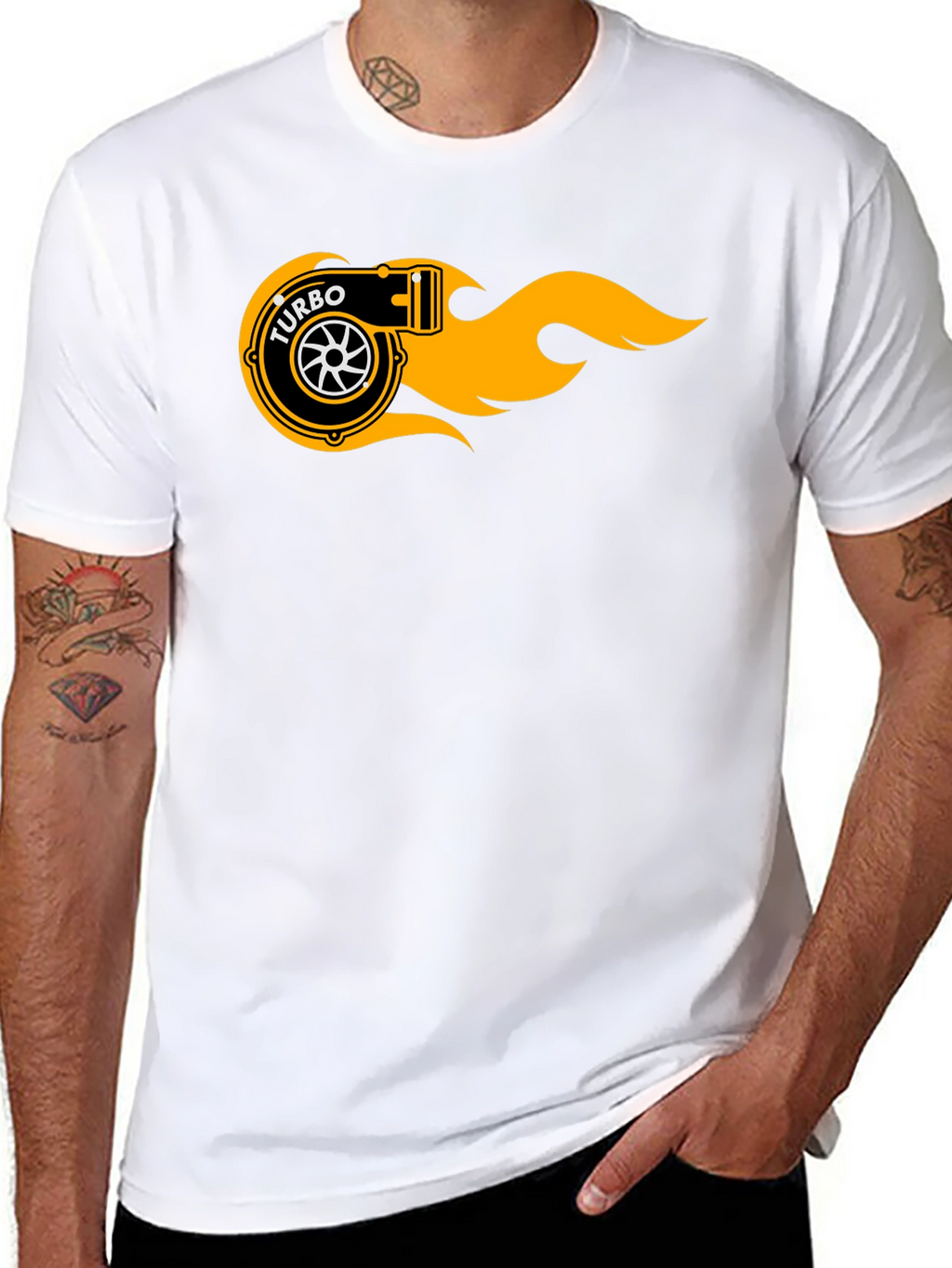 Turbo Flame Graphic Black T-Shirt