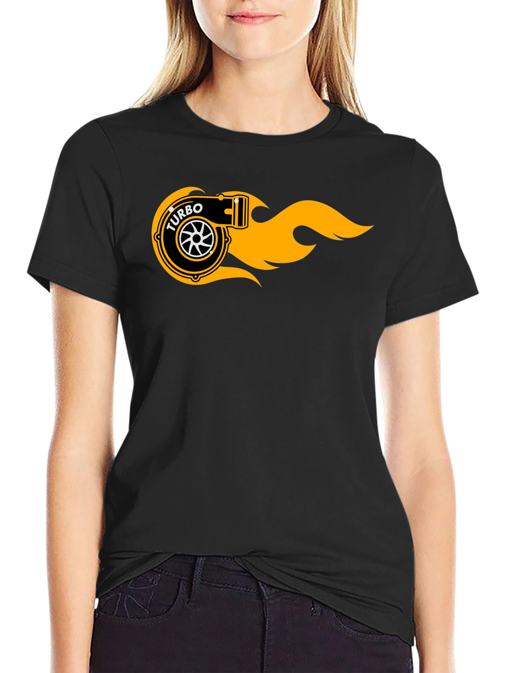 Turbo Flame Graphic Black T-Shirt