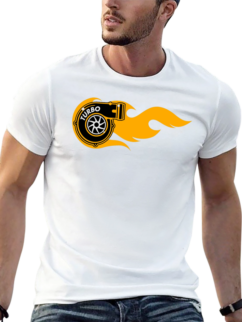 Turbo Flame Graphic Black T-Shirt