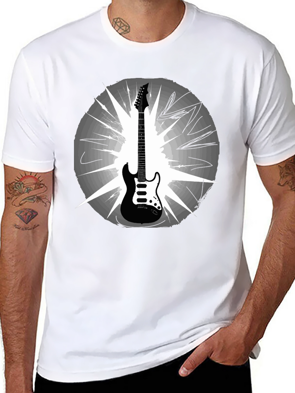 Electric Guitar Graphic T-Shirt - Music Lover Tee