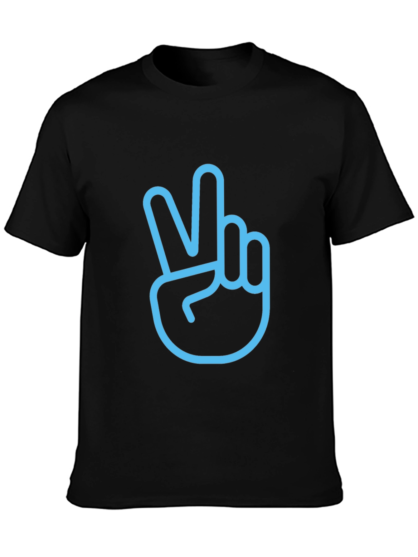 Peace Sign Graphic T-Shirt - Stylish Mens Black Tee