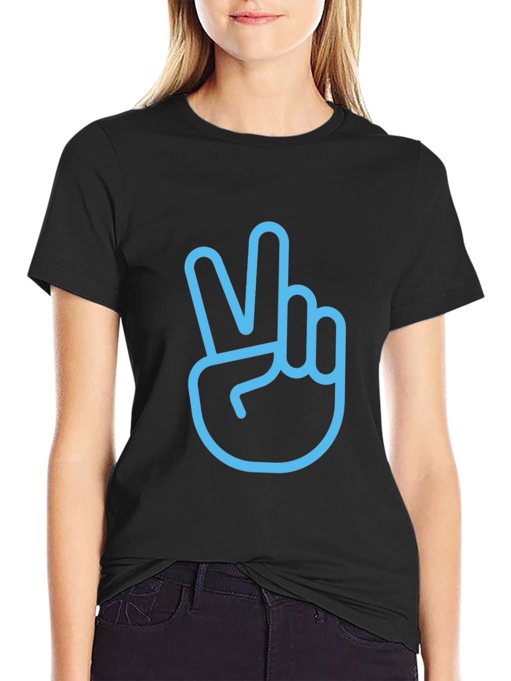 Peace Sign Graphic T-Shirt - Stylish Mens Black Tee
