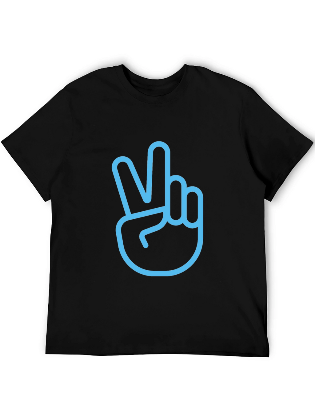 Peace Sign Graphic T-Shirt - Stylish Mens Black Tee
