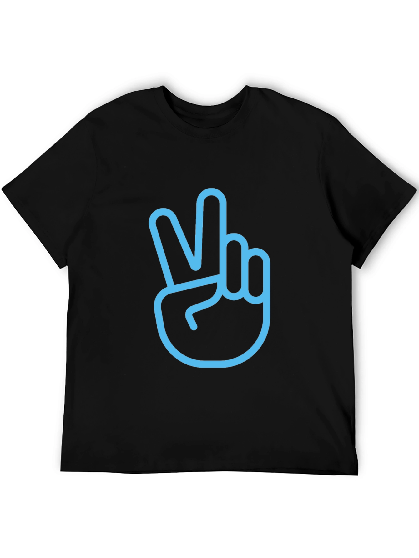 Peace Sign Graphic T-Shirt - Stylish Mens Black Tee
