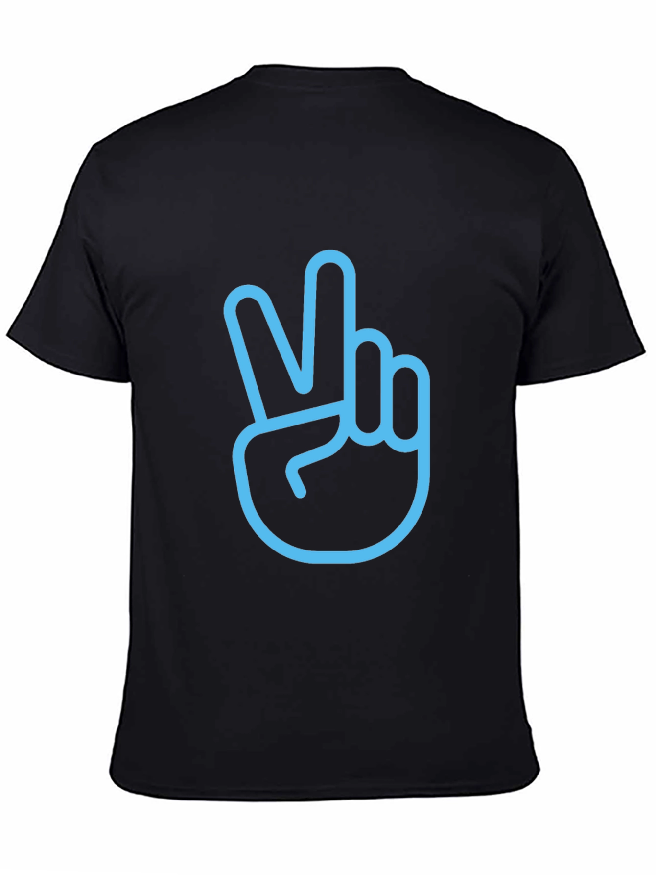 Peace Sign Graphic T-Shirt - Stylish Mens Black Tee