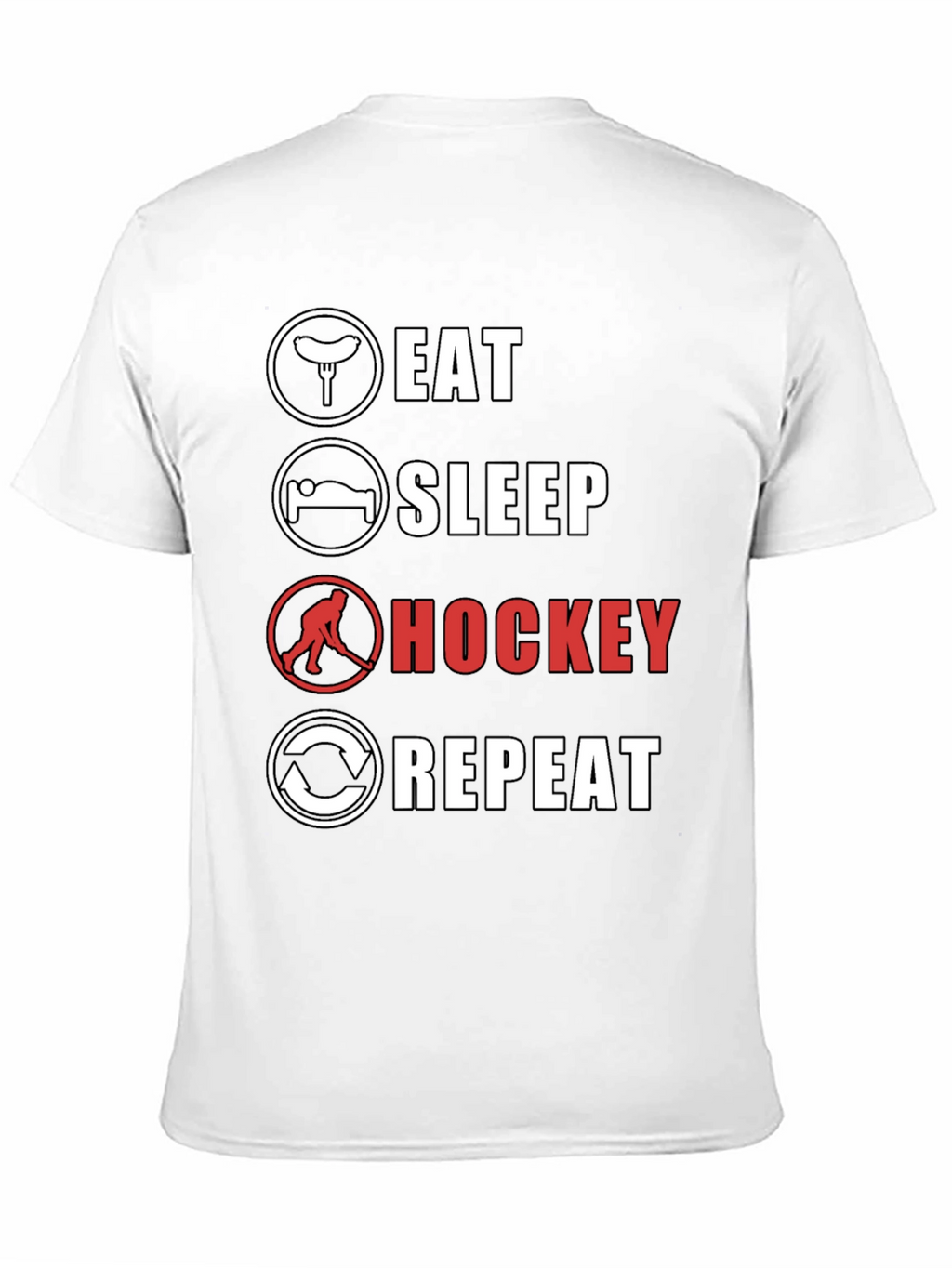 Eat Sleep Hockey Repeat Graphic Tee