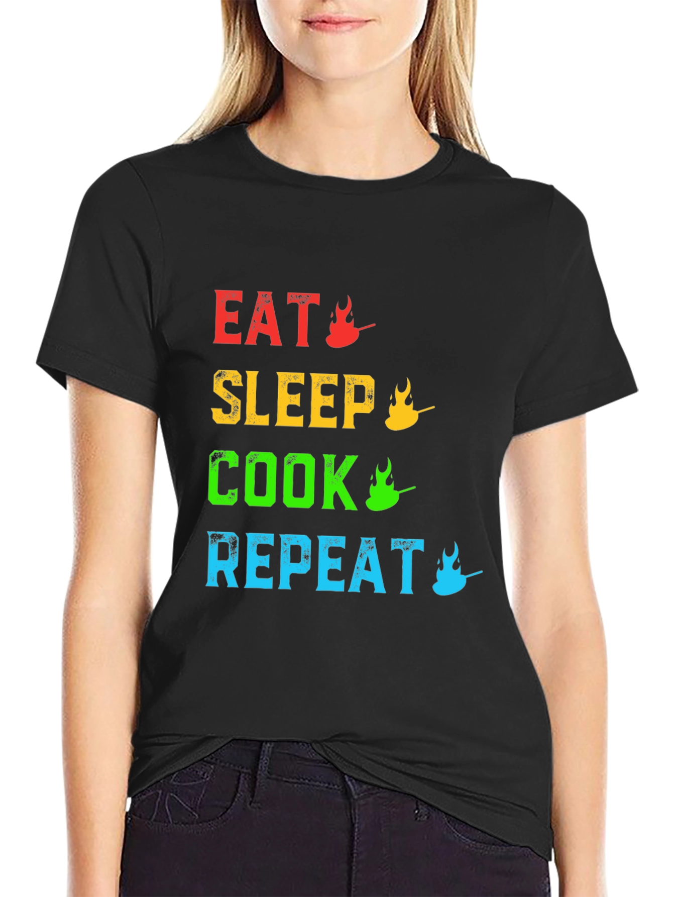 Eat Sleep Cook Repeat - Chef Life T-Shirt