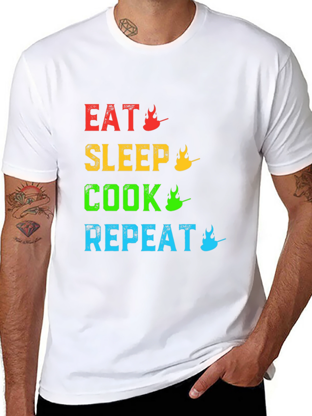 Eat Sleep Cook Repeat - Chef Life T-Shirt