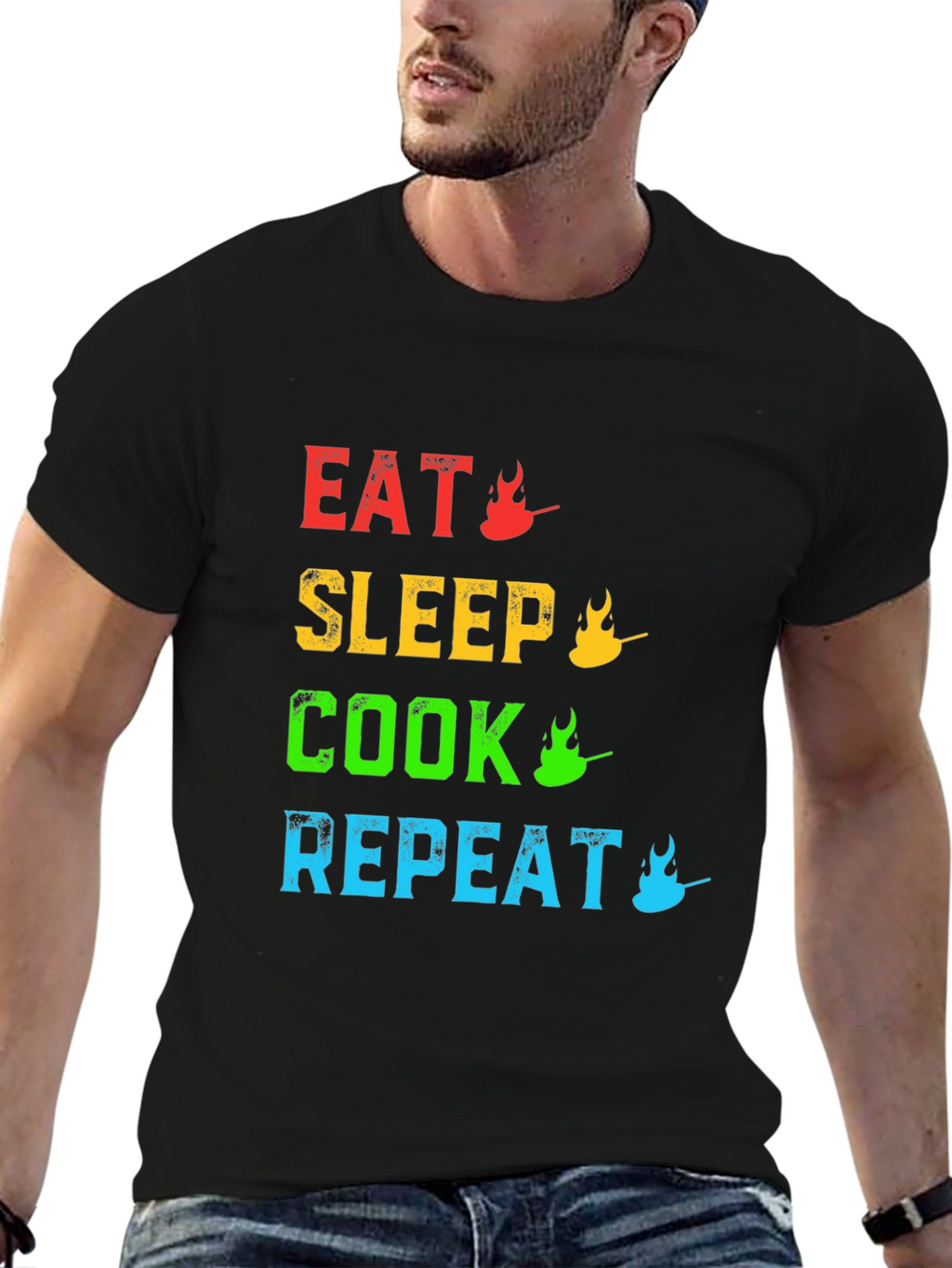 Eat Sleep Cook Repeat - Chef Life T-Shirt