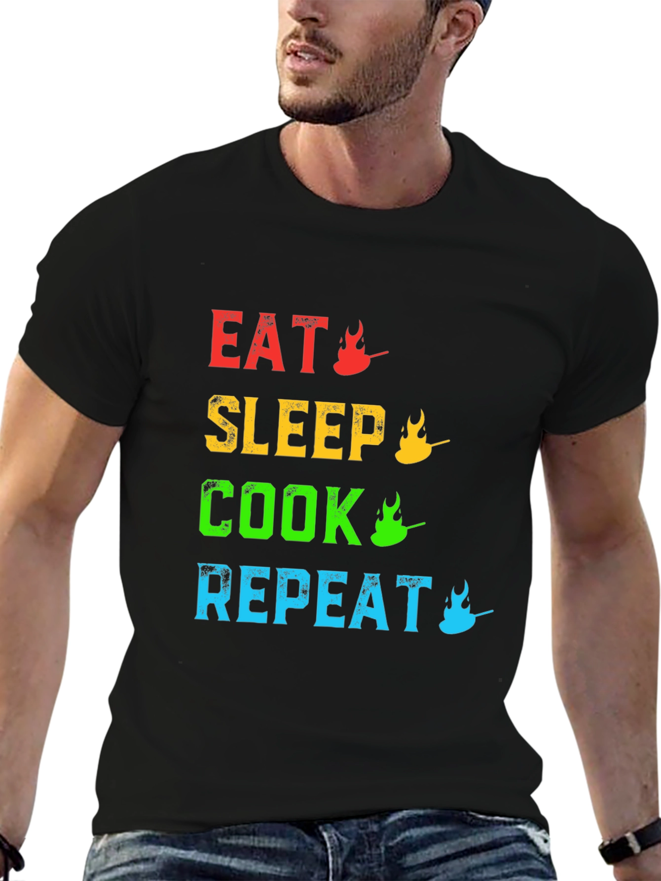 Eat Sleep Cook Repeat - Chef Life T-Shirt