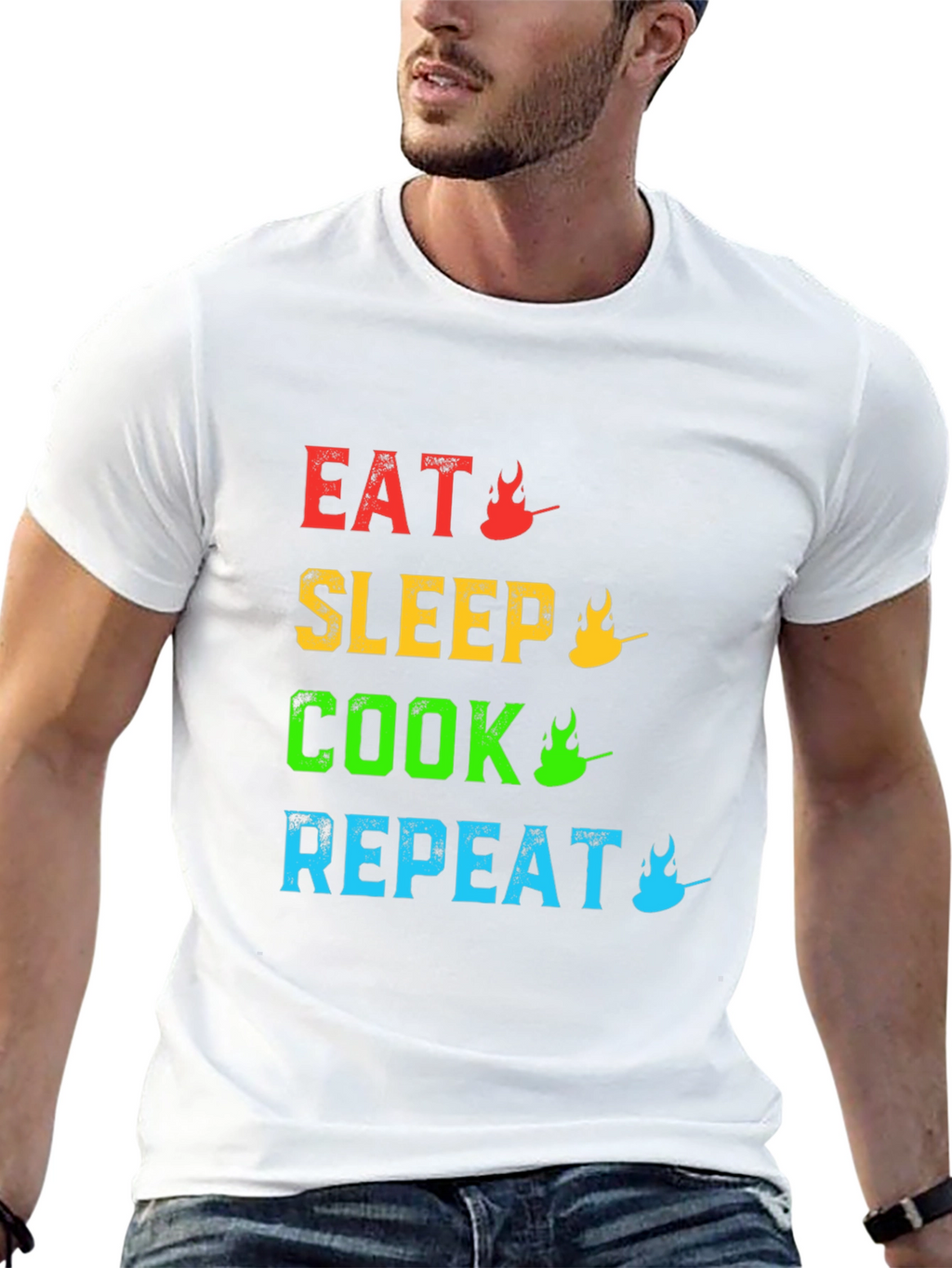 Eat Sleep Cook Repeat - Chef Life T-Shirt