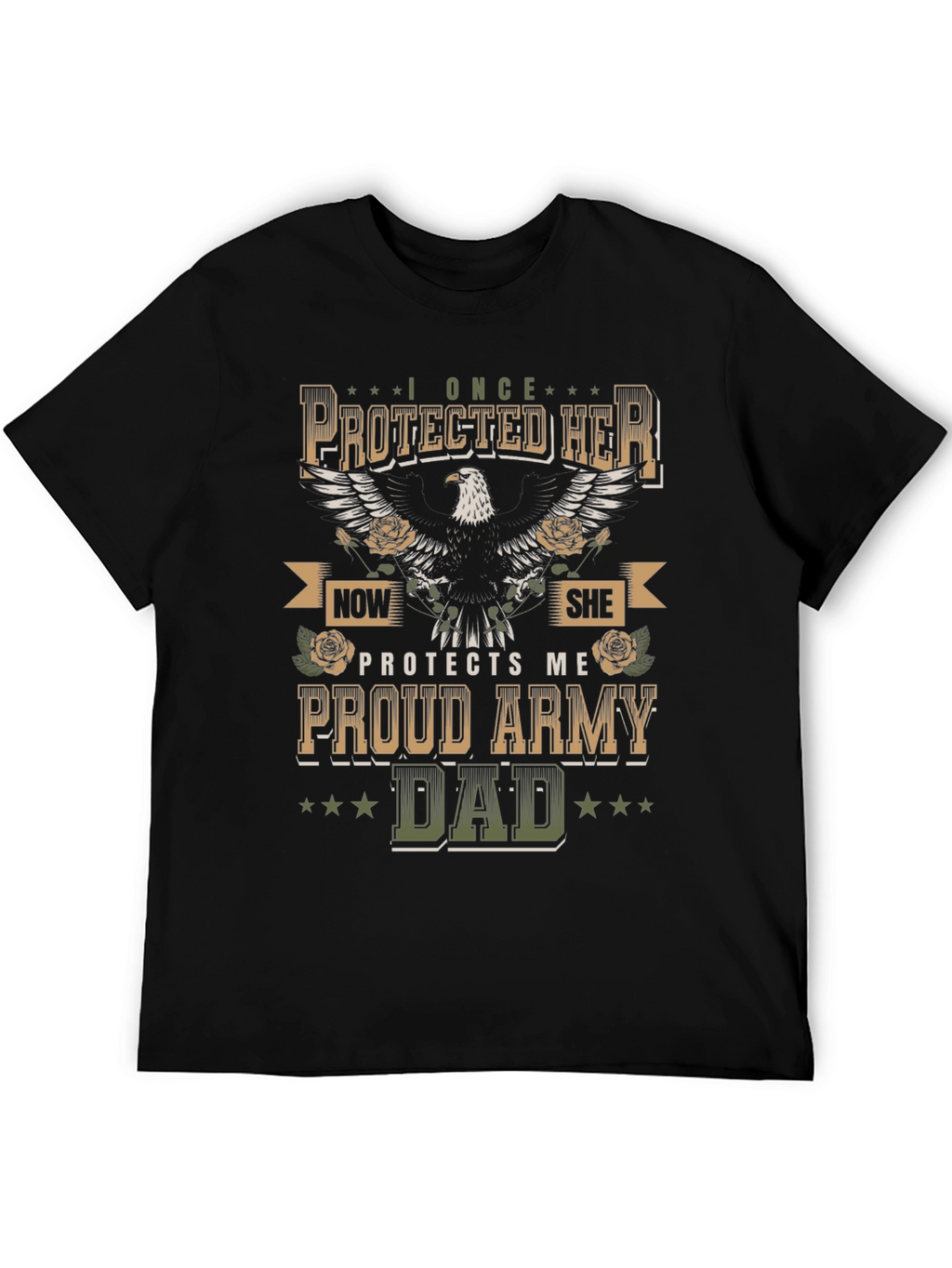 Proud Army Dad Graphic Tee - Military Father Shirt