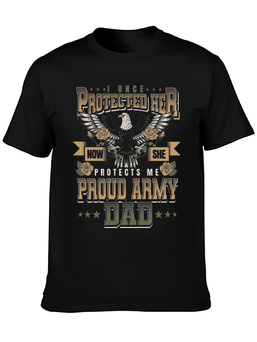 Proud Army Dad Graphic Tee - Military Father Shirt