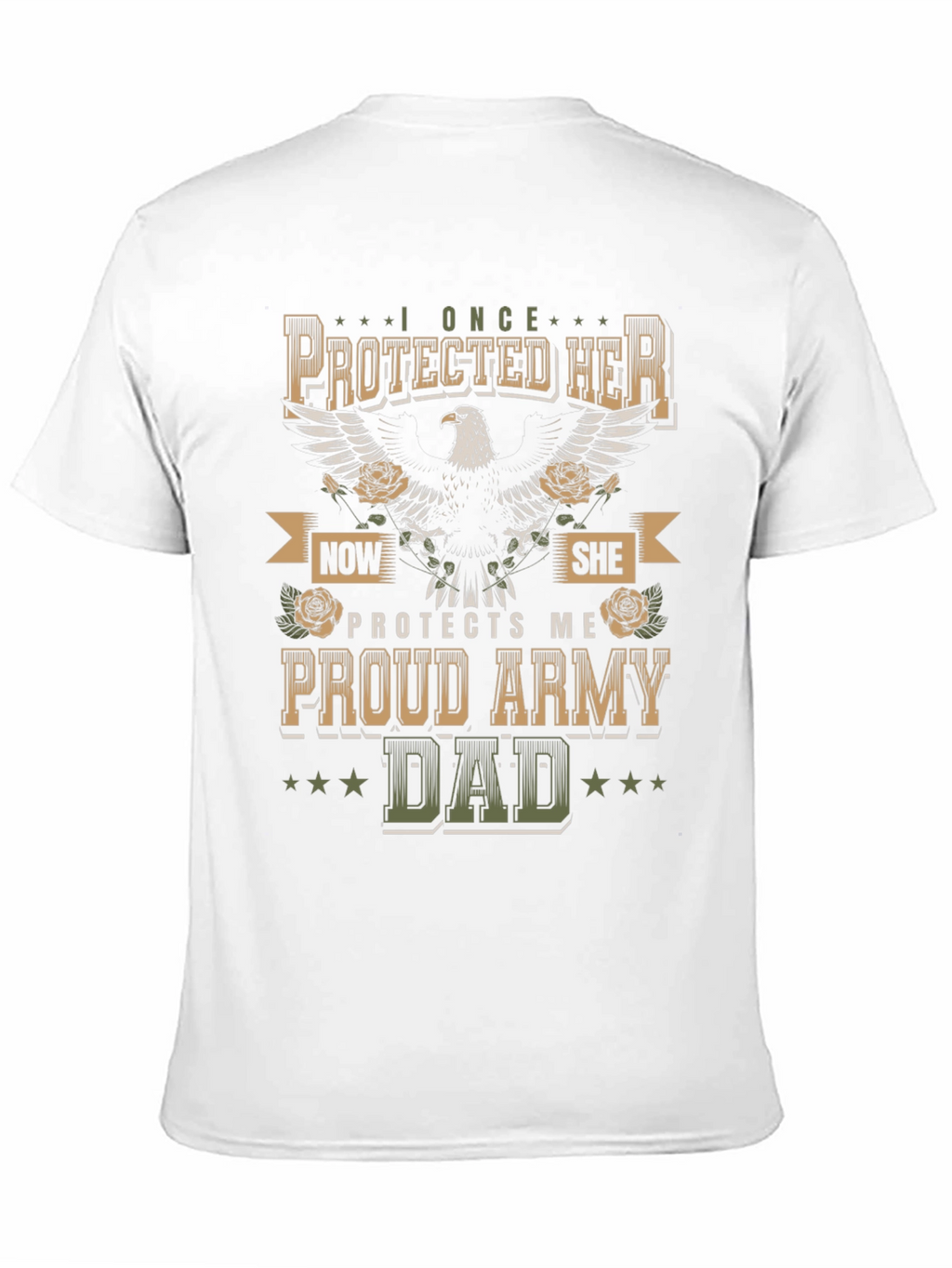 Proud Army Dad Graphic Tee - Military Father Shirt