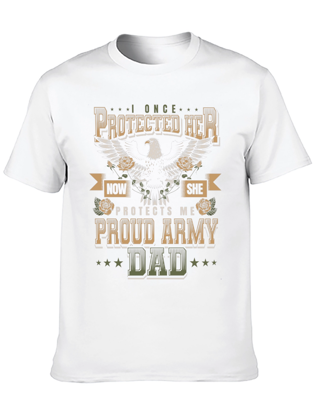 Proud Army Dad Graphic Tee - Military Father Shirt