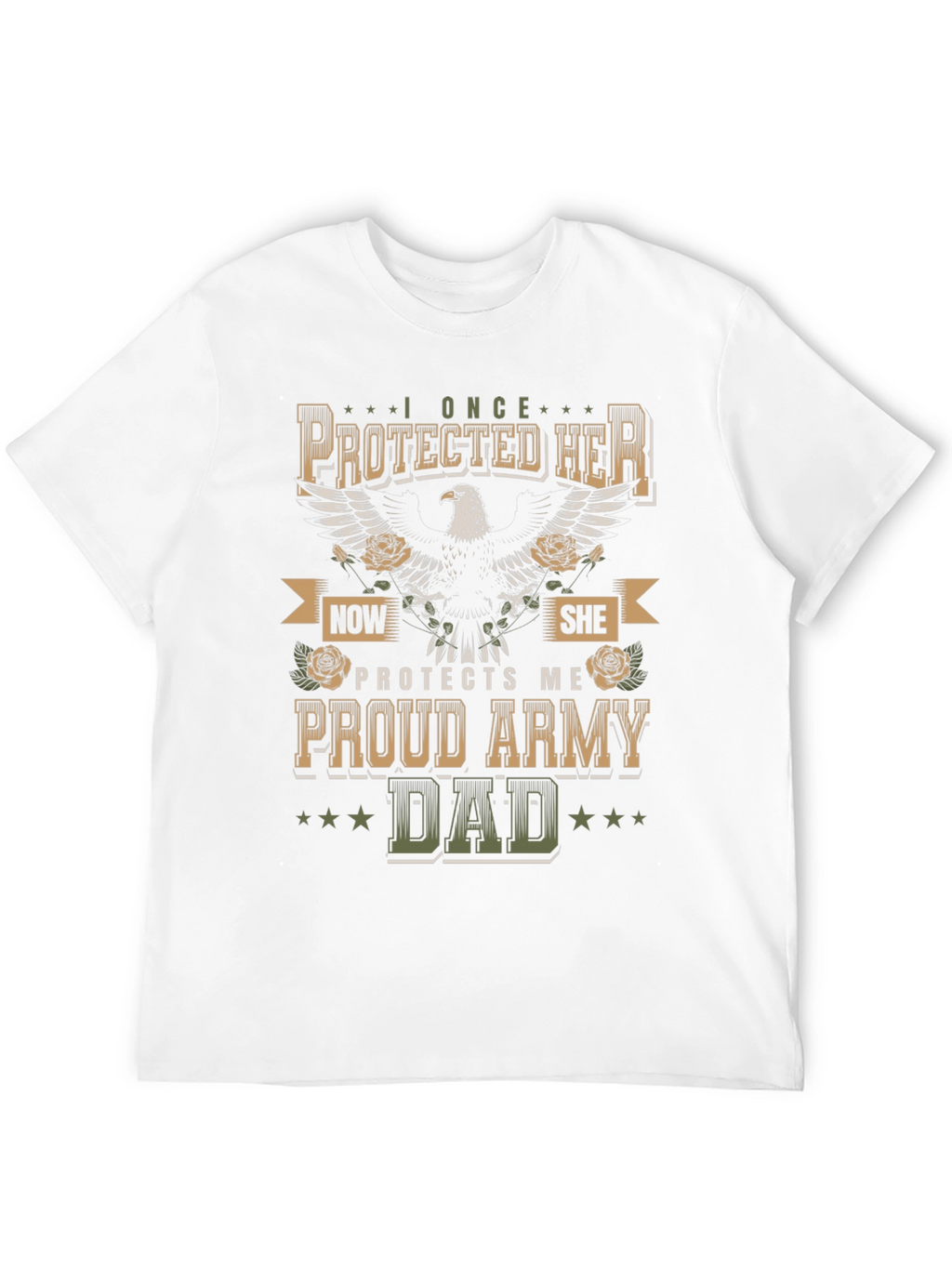 Proud Army Dad Graphic Tee - Military Father Shirt