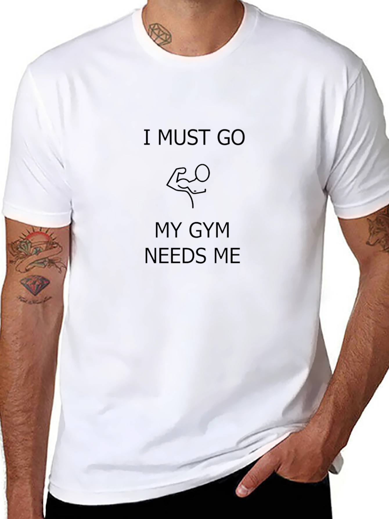 Gym Needs Me Black T-Shirt - Workout Motivation