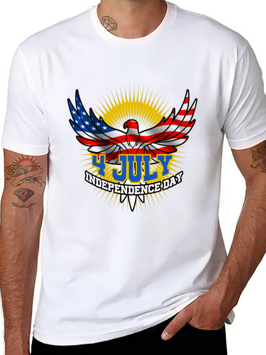 Patriotic 4th of July Eagle Graphic Tee