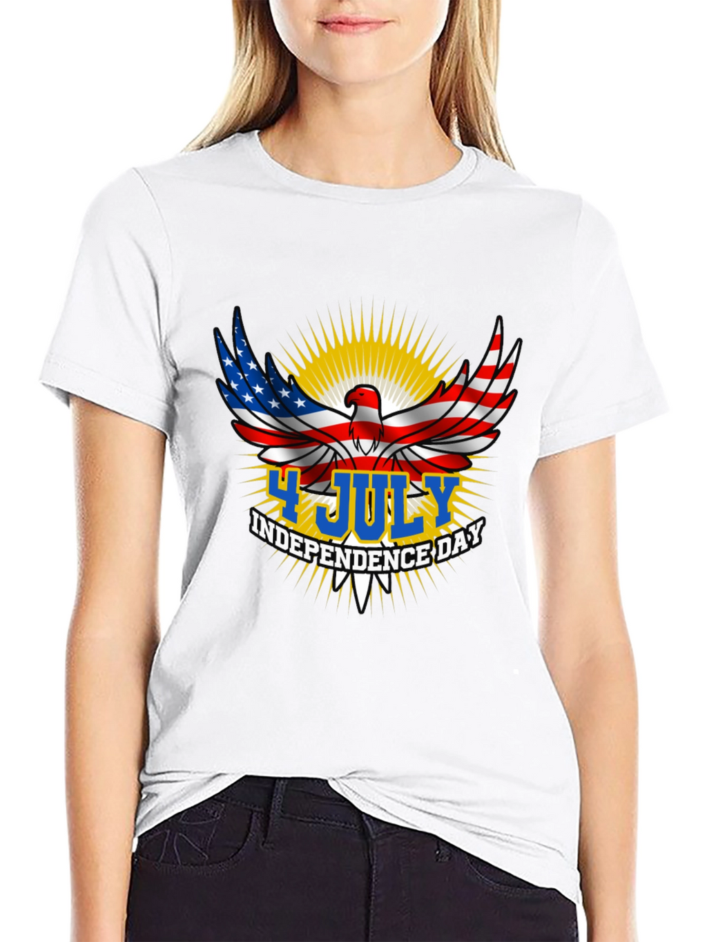 Patriotic 4th of July Eagle Graphic Tee