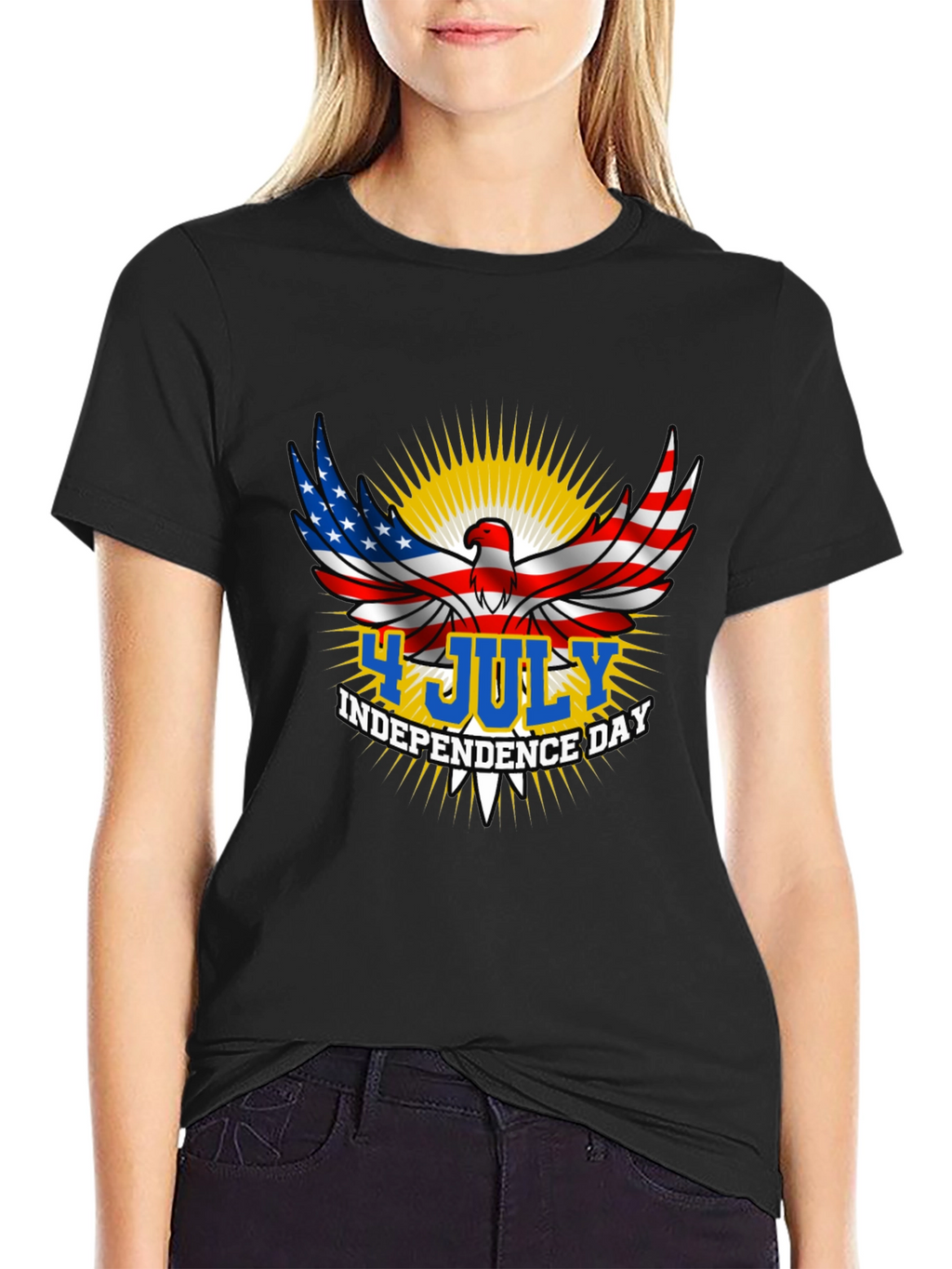 Patriotic 4th of July Eagle Graphic Tee