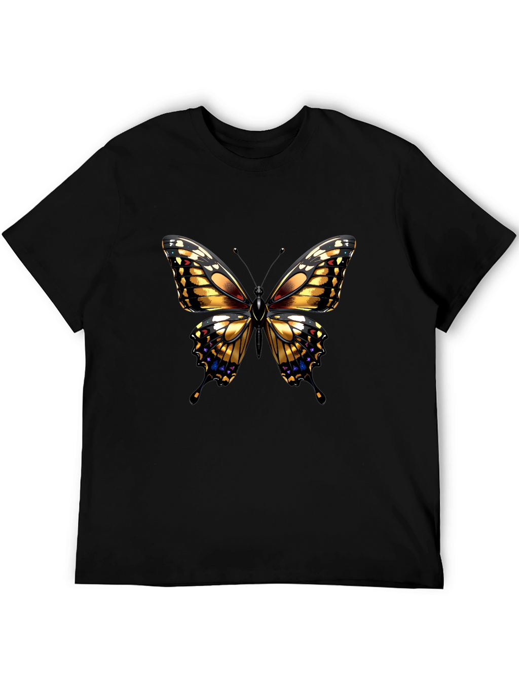 Butterfly Graphic Black T-Shirt
